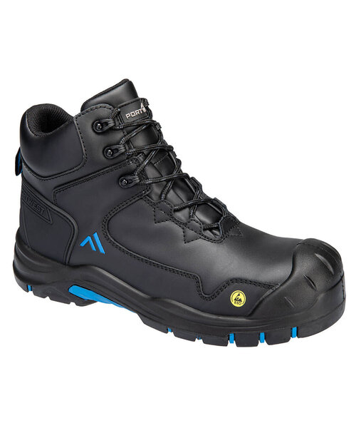 Portwest FC18BKB - Composite Action Leather Mid Boot S3S ESD HRO SR SC FO (B)