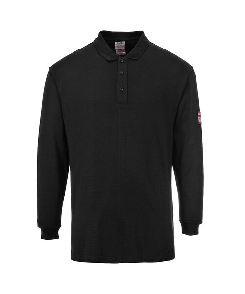 Portwest FR10BKR - FR Modaflame Anti-Static Long Sleeve Polo Shirt (R)