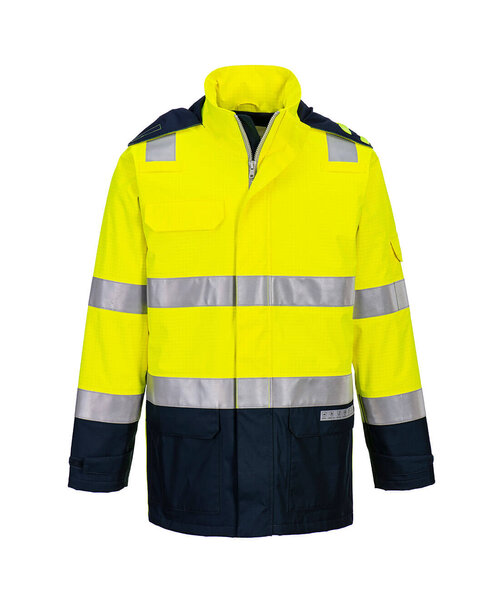 Portwest FR605YNR - Bizflame Rain+ Hi-Vis Light Arc Jacket  (R)