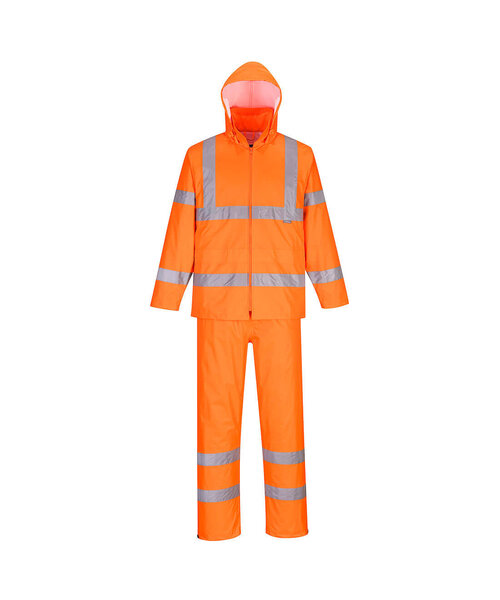 Portwest H448ORR - Einfach verstaubarer Warnschutz-Regenanzug  (R)