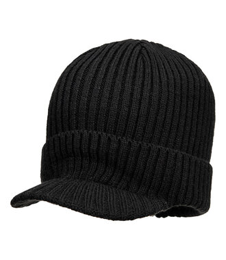 HA24BKR - Beanie muts met klep (R)