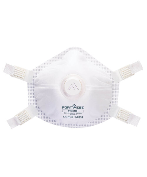 Portwest P306WHR - FFP3 Ultimative wiederverwendbare Atemschutzmaske mit Ventil (Pk5) (R)
