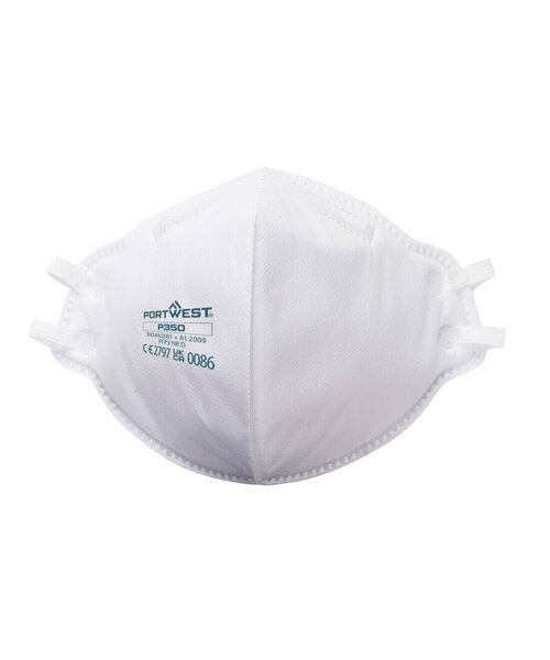 Portwest P350WHR - FFP3 Dolomite faltbare flache Atemschutzmaske (R)