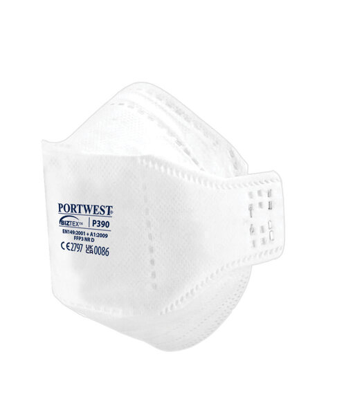 Portwest P390WHR - Masque plat pliable EAGLE FFP3 Dolomite (Pk20) (R)