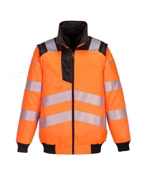 Portwest PW302OBR - PW3 Hi-Vis 3-in-1 Pilot Jacket  (R)