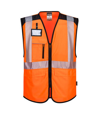 PW309OBR - Gilet Multipoches haute-visibilité PW3 (R)
