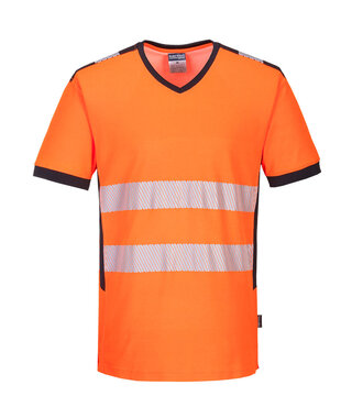 PW310OBR - T-shirt col V PW3 Hi-Vis  (R)
