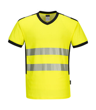PW310YBR - T-shirt col V PW3 Hi-Vis  (R)