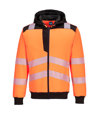 PW327OBR - PW3 Warnschutz Kapuzenjacke mit Reißverschluss  (R)