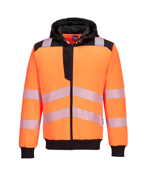 Portwest PW327OBR - PW3 Warnschutz Kapuzenjacke mit Reißverschluss  (R)