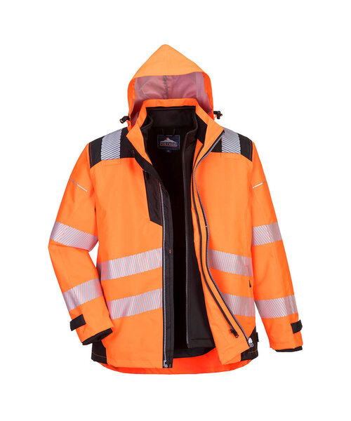 Portwest PW365OBR - Parka PW3 3-en-1 haute visibilité (R)