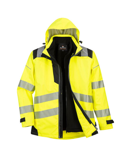 Portwest PW365YBR - PW3 Hi-Vis 3-in-1 Jack (R)