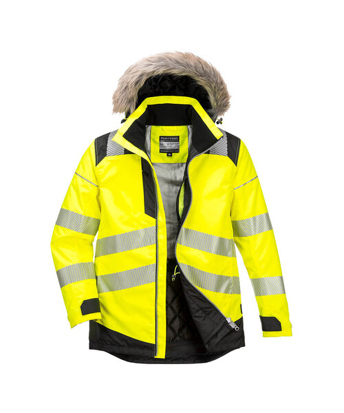 Portwest PW369YBR - PW3 Hi-Vis Winter Parka Jacket (R)