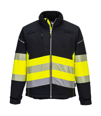 PW375BKY - PW3 Hi-Vis Softshell jack (3L) Klasse 1 (Y)
