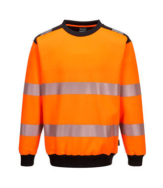 PW379OBR - PW3 Hi-Vis Sweatshirt met ronde hals (R)