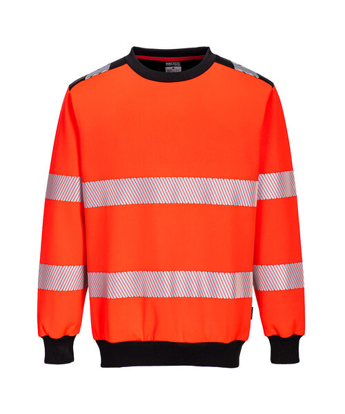 Portwest PW379RBK - PW3 Hi-Vis Sweatshirt met ronde hals (K)