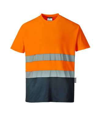 S173ONR - Tweekleuren Katoenen Comfort T-shirt (R)