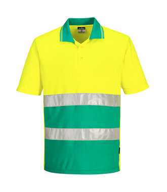 S175YTR - Leichtes Warnschutz Kontrast-Poloshirt kurzarm  (R)