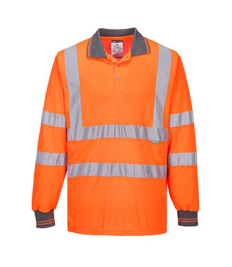 S277ORR - Warnschutz Poloshirt langarm  (R)