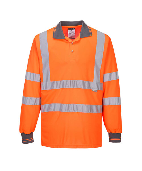 Portwest S277ORR - Warnschutz Poloshirt langarm  (R)