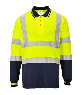 S279YNR - Polo bicolore manches longues (R)