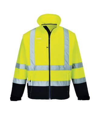 S425YNR - Hi-Vis contrast Softshell (3L) (R)