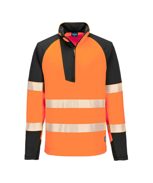 Portwest T172OBR - PW3 Hi-Vis Sweatshirt met 1/4 rits (R)