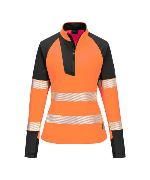 Portwest T173OBR - PW3 Hi-Vis Sweatshirt met 1/4 rits voor Dames (R)