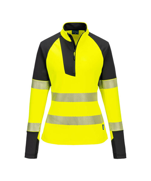 Portwest T173YBR - PW3 Hi-Vis Sweatshirt met 1/4 rits voor Dames (R)