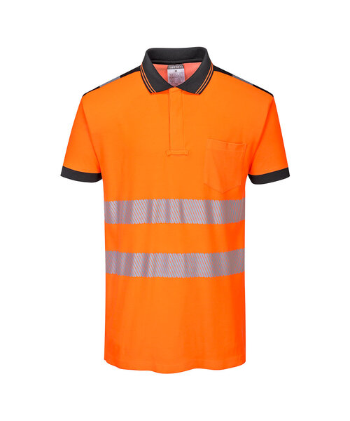 Portwest T180OBR - PW3 Hi-Vis Poloshirt Korte Mouw  (R)