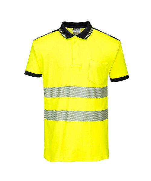 Portwest T180YBR - PW3 Hi-Vis Poloshirt Korte Mouw  (R)