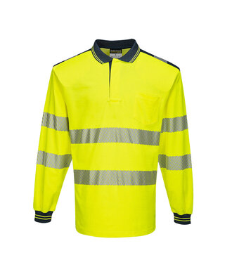 T184YNR - PW3 Hi-Vis Poloshirt Langemouw (R)