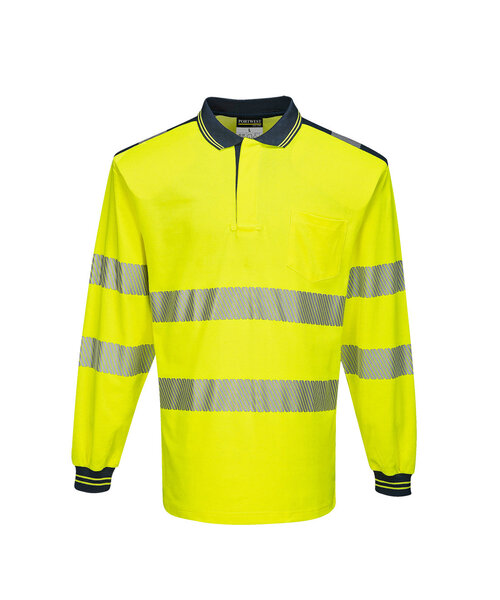 Portwest T184YNR - PW3 Hi-Vis Poloshirt Langemouw (R)