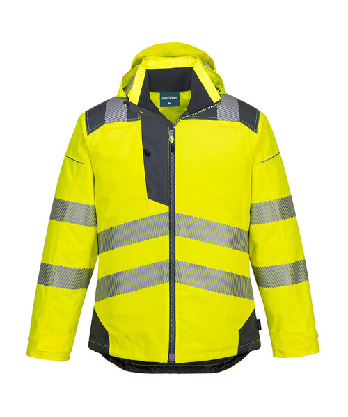 Portwest T400YGY - PW3 Warnschutz-Regenjacke  (Y)