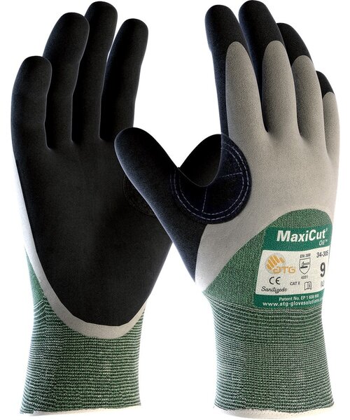 ATG MaxiCut Oilgrip 34-305 green, size 10