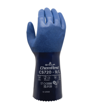 720CS Nitrile blue, size 8-M