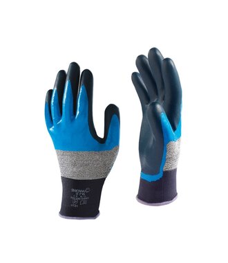 376R 3/4Nitril blau/schwarz, 7-M