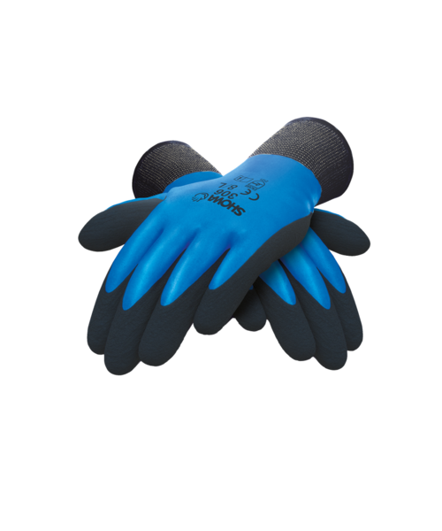 Showa 306 Latex blue/black, size 6-S