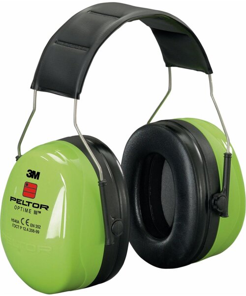 3M Peltor Optime III Hearing Protection Hi-Viz
