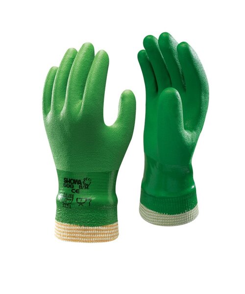 Showa 600 PVC groen, mt 7-S