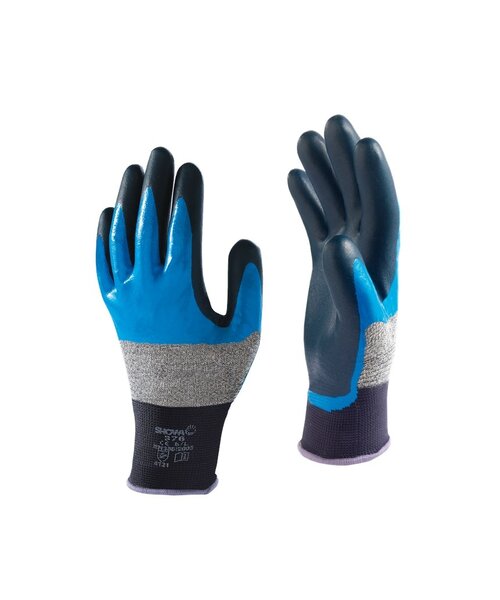 Showa 376R 3/4Nitril blauw/zwart, 7-M