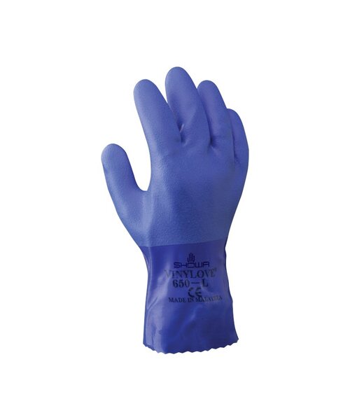 Showa 650 PVC blauw, mt 10-XL