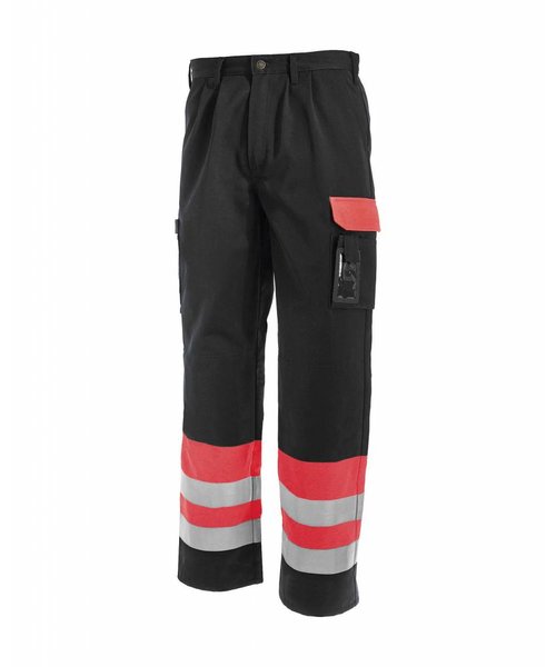 Blaklader - Blåkläder Bundhose High Vis Kl. 1 : High Vis Rot/Schwarz - 158418605599