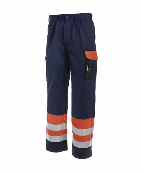 Blaklader - Blåkläder Bundhose High Vis Kl. 1 : Orange/Marineblau - 158418605389