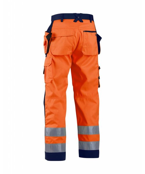 Blaklader - Blåkläder Pantalon Artisan Haute-Visibilité : Orange/Marine - 156818115389