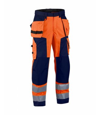 Werkbroek High vis : Oranje/Marineblauw - 156818115389