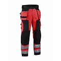 Blaklader - Blåkläder Pantalon Artisan Softshell Haute-Visibilité : Rouge/Noir - 156725175599