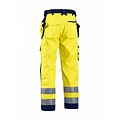 Blaklader - Blåkläder Highvisibility softshell craftsman trouser Yellow/navy blue