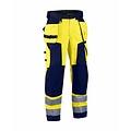 Blaklader - Blåkläder Highvisibility softshell craftsman trouser Yellow/navy blue