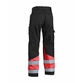 Blaklader - Blåkläder Werkbroek High vis, klasse 1 : Zwart/Rood - 156418119955